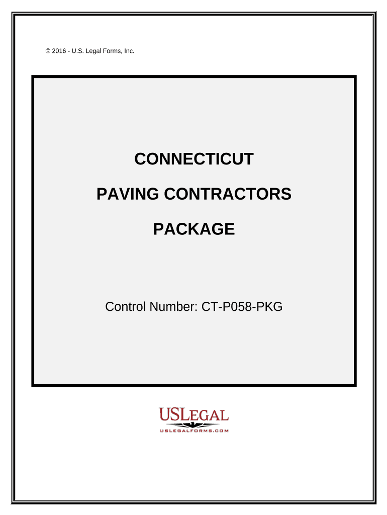 Paving Contractor Package - Connecticut Preview on Page 1.