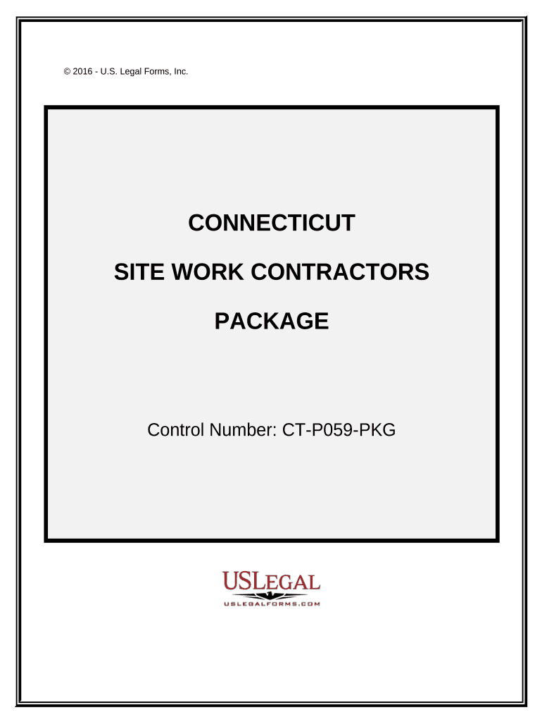 Site Work Contractor Package - Connecticut Preview on Page 1