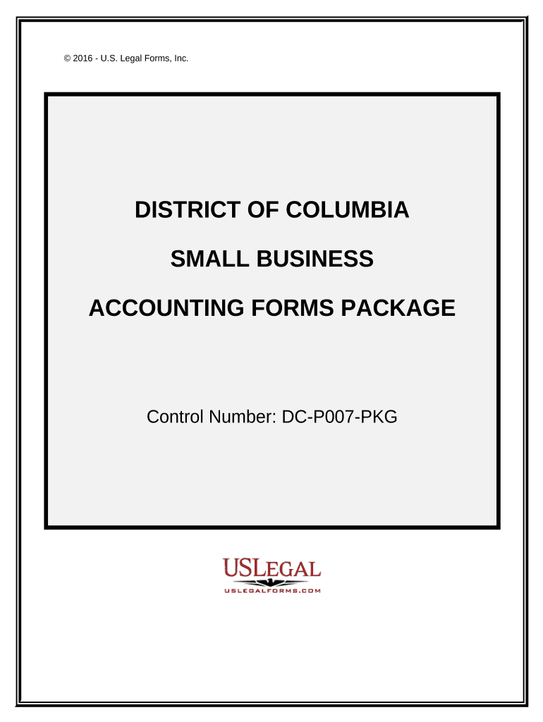 Small Business Accounting Package - District of Columbia Preview on Page 1.