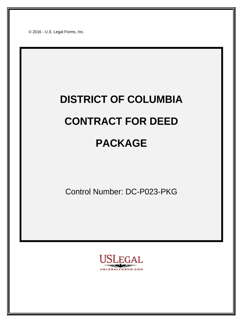 Contract for Deed Package - District of Columbia Preview on Page 1.