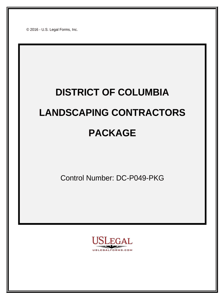 Landscaping Contractor Package - District of Columbia Preview on Page 1