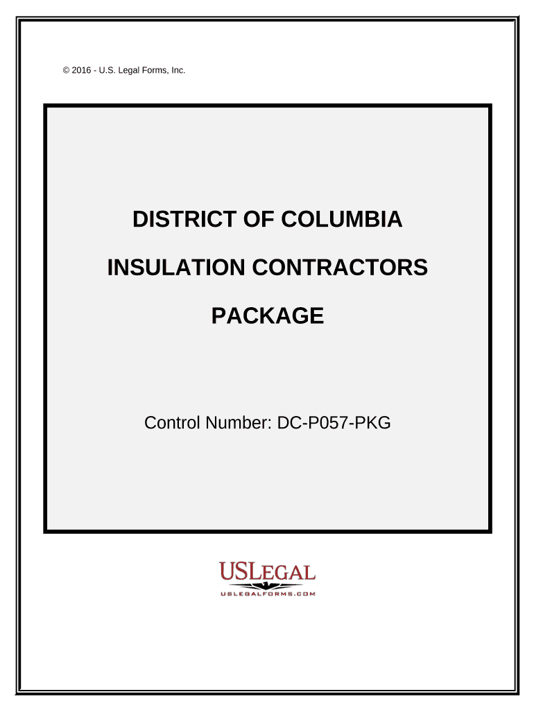 Insulation Contractor Package - District of Columbia Preview on Page 1