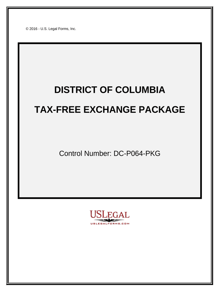 Tax Free Exchange Package - District of Columbia Preview on Page 1