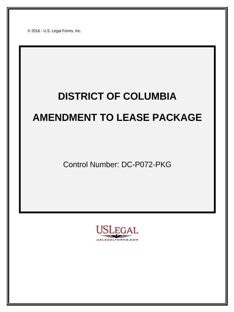 Amendment of Lease Package - District of Columbia Preview on Page 1