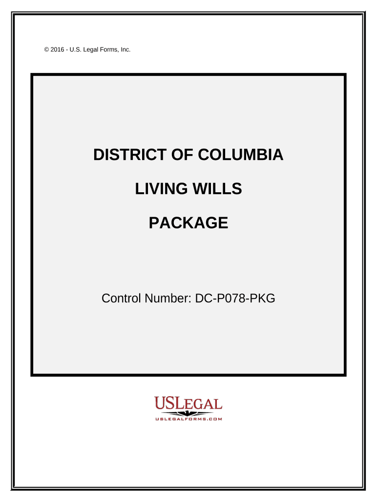 Living Wills and Health Care Package - District of Columbia Preview on Page 1.