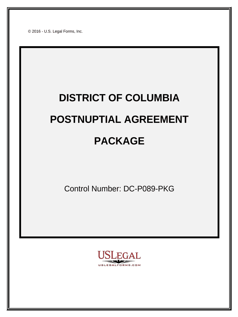 Postnuptial Agreements Package - District of Columbia Preview on Page 1