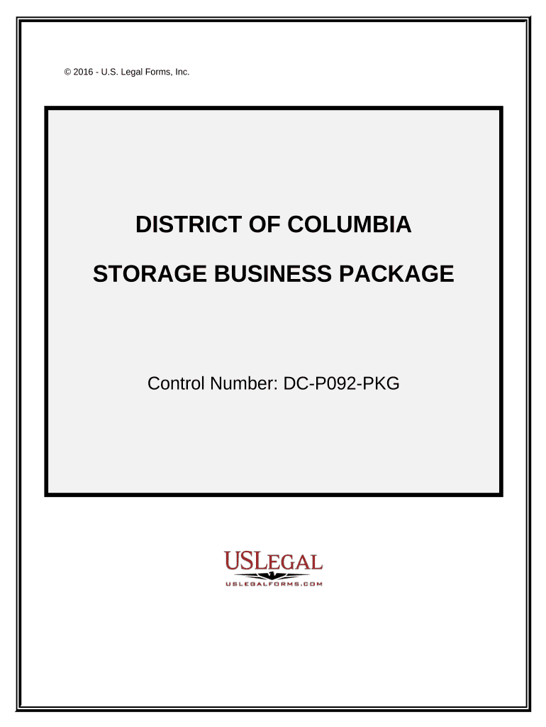 Storage Business Package - District of Columbia Preview on Page 1