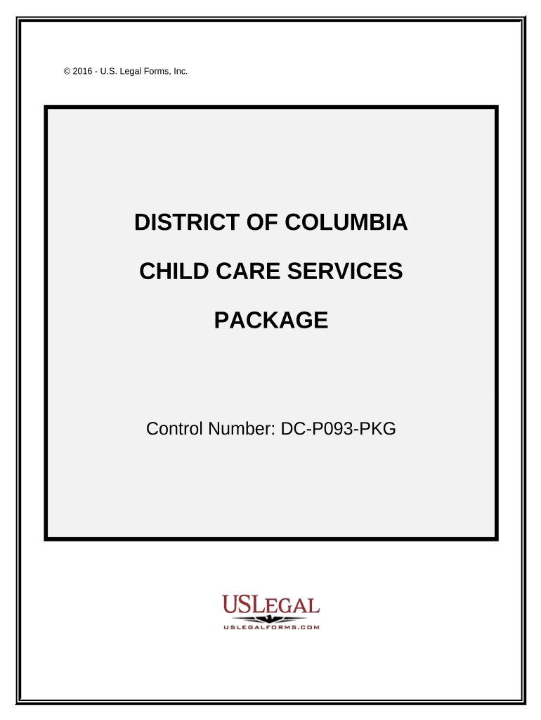 Child Care Services Package - District of Columbia Preview on Page 1