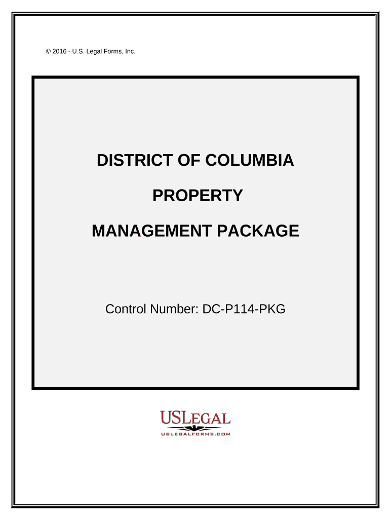 District of Columbia Property Management Package - District of Columbia Preview on Page 1