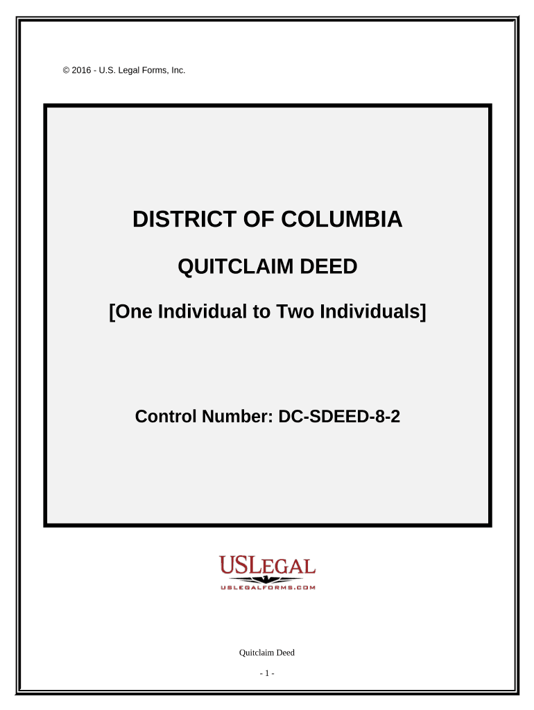 quitclaim deed washington dc Preview on Page 1