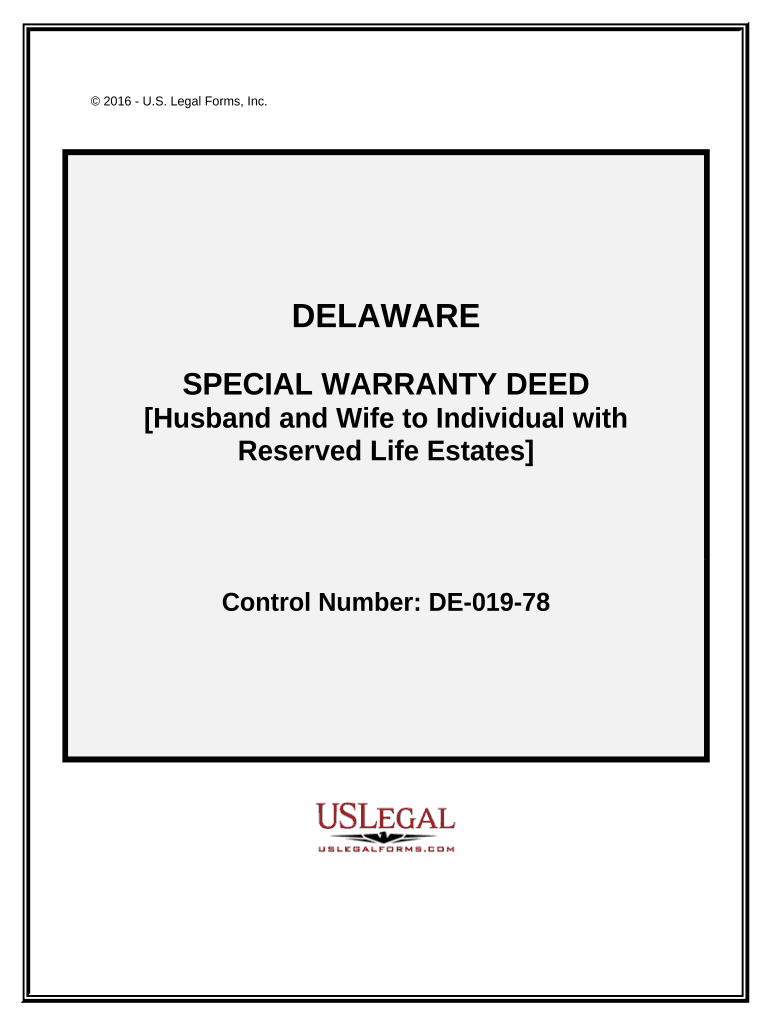 delaware special warranty deed Preview on Page 1