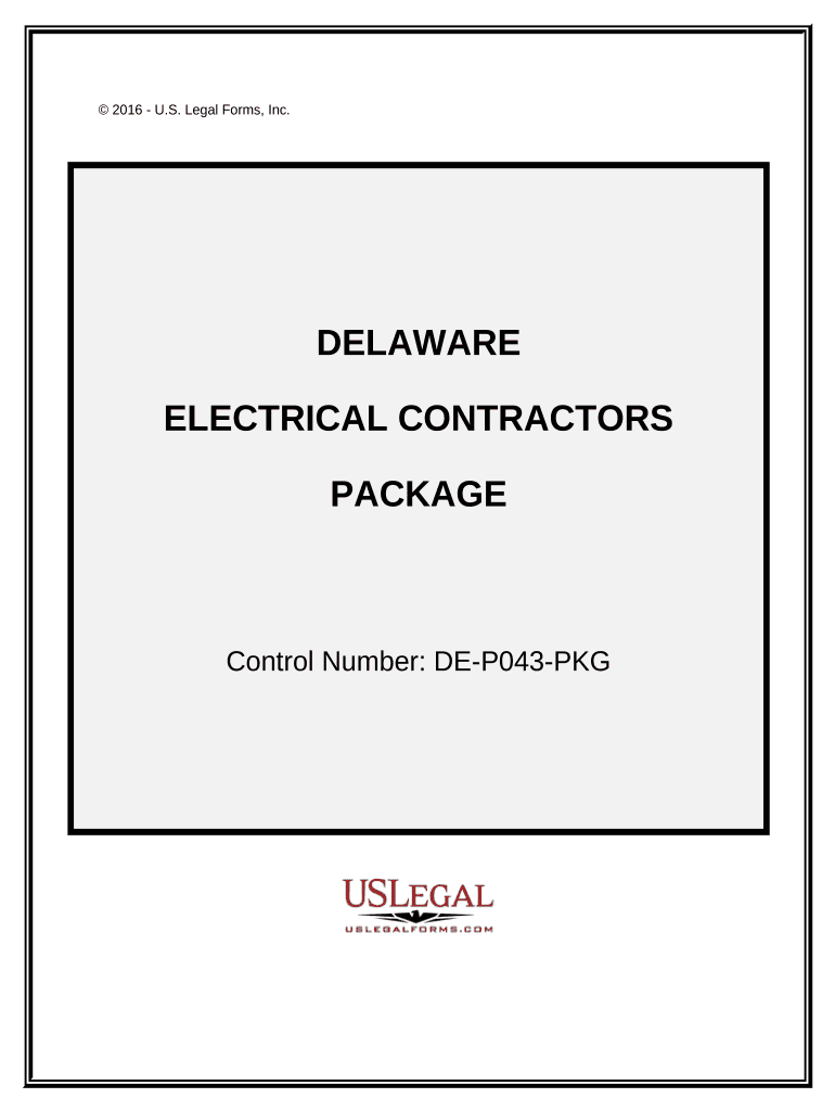 Electrical Contractor Package - Delaware Preview on Page 1