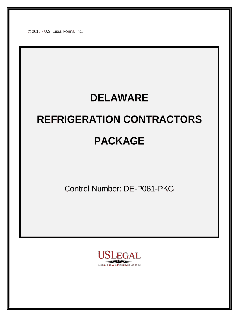 Refrigeration Contractor Package - Delaware Preview on Page 1