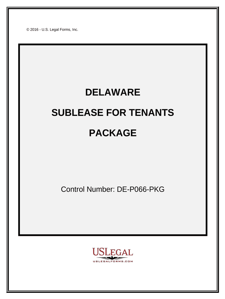 Landlord Tenant Sublease Package - Delaware Preview on Page 1