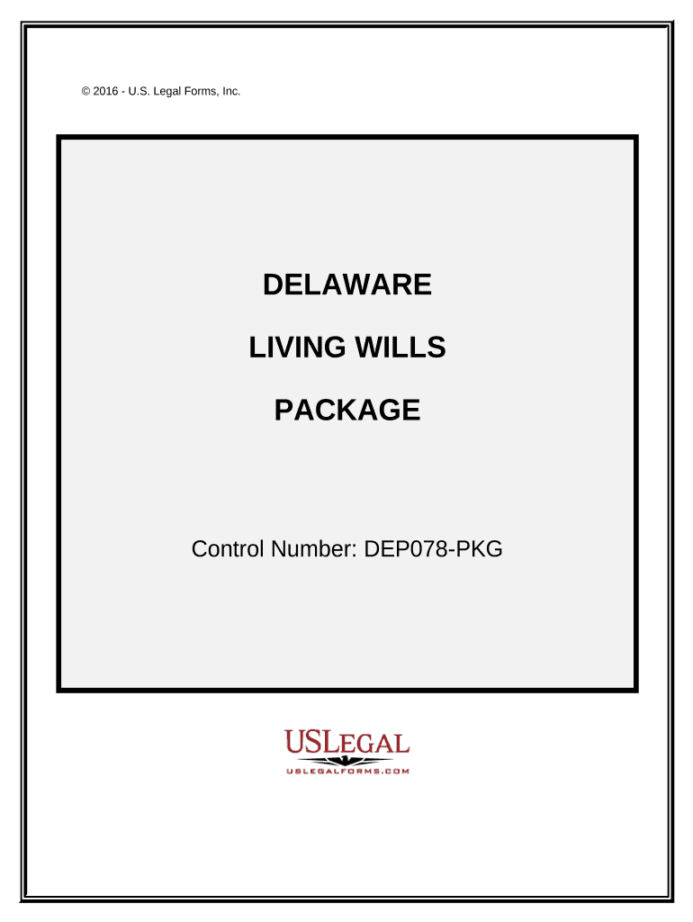 Living Wills and Health Care Package - Delaware Preview on Page 1