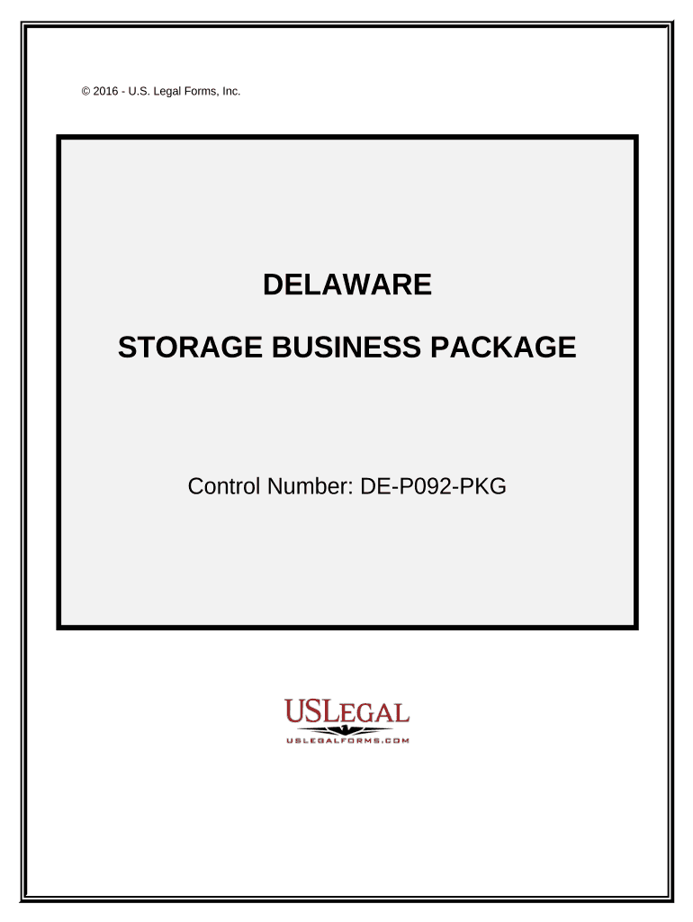 Storage Business Package - Delaware Preview on Page 1.