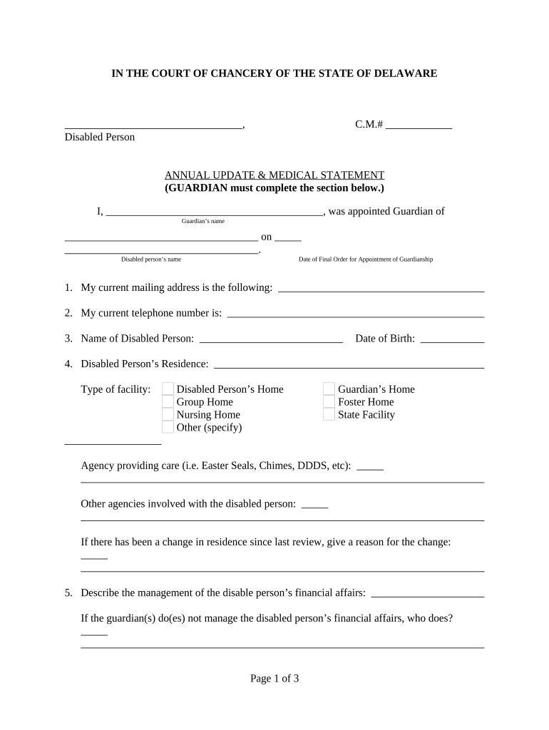 medical statements guardianship Preview on Page 1