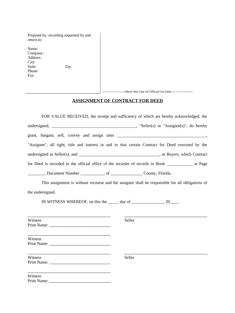 assignment of contract florida pdf Preview on Page 1.