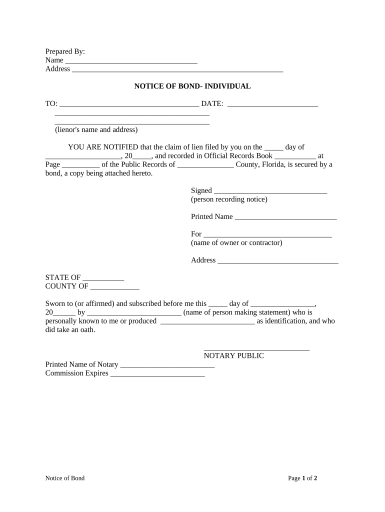 florida bond construction Preview on Page 1