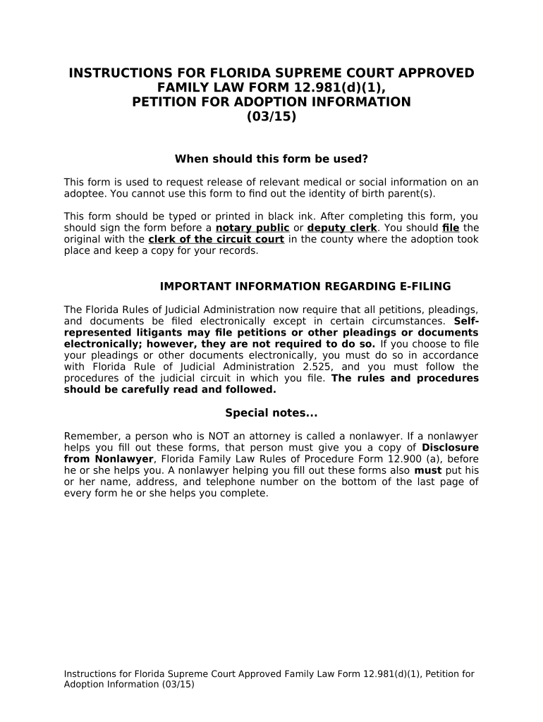 florida relative adoption Preview on Page 1