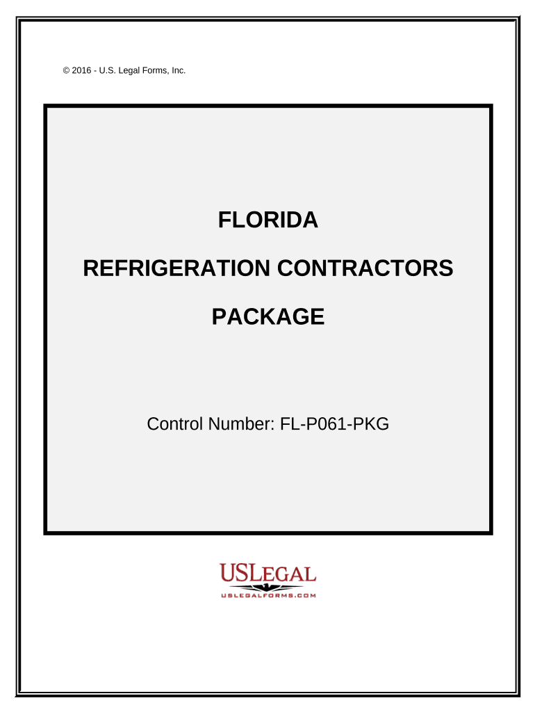 Refrigeration Contractor Package - Florida Preview on Page 1