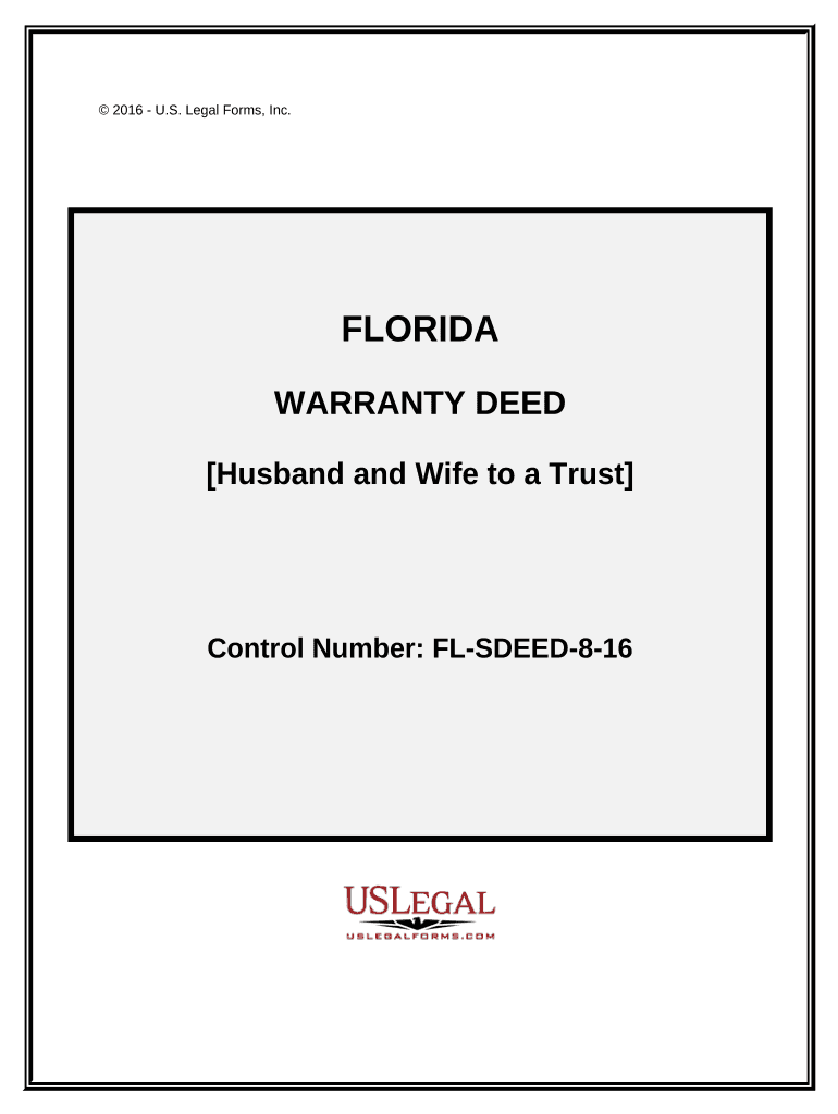 Warranty Deed from Two Individuals to Trust (Two Co-Trustees) - Florida Preview on Page 1