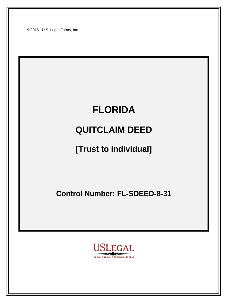 quitclaim deed from trust to individual Preview on Page 1.