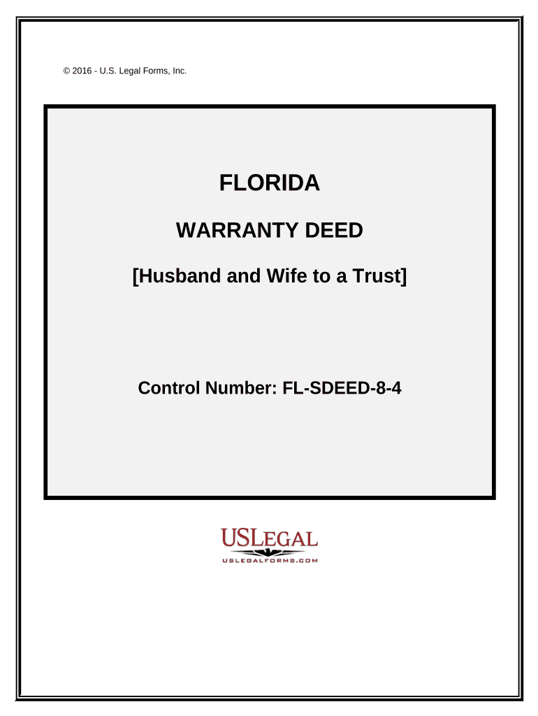 Warranty Deed for Husband and Wife to a Trust - Florida Preview on Page 1