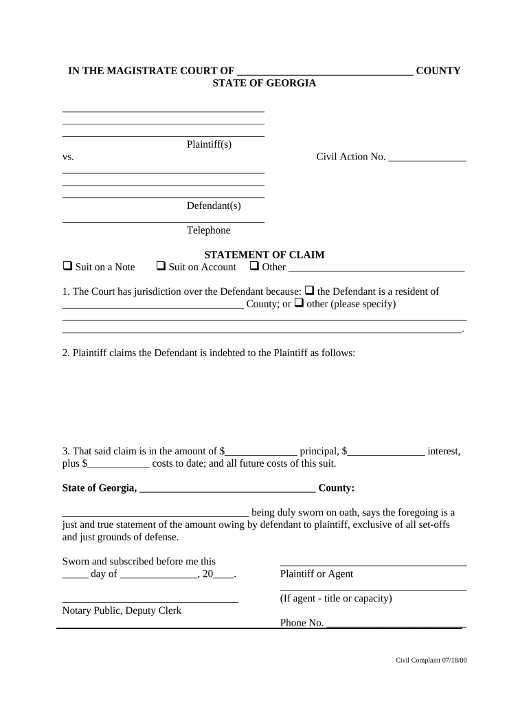 Statement Claim Fill Out Sign Online DocHub