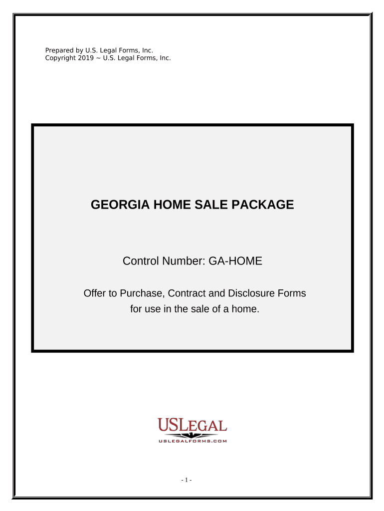 Real Estate Home Sales Package with Offer to Purchase, Contract of Sale, Disclosure Statements and more for Residential House - Georgia Preview on Page 1