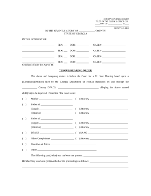 Hour hearing form
