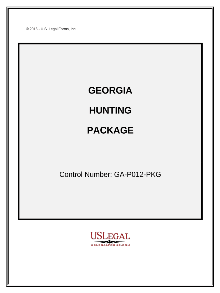 Hunting Forms Package - Georgia Preview on Page 1