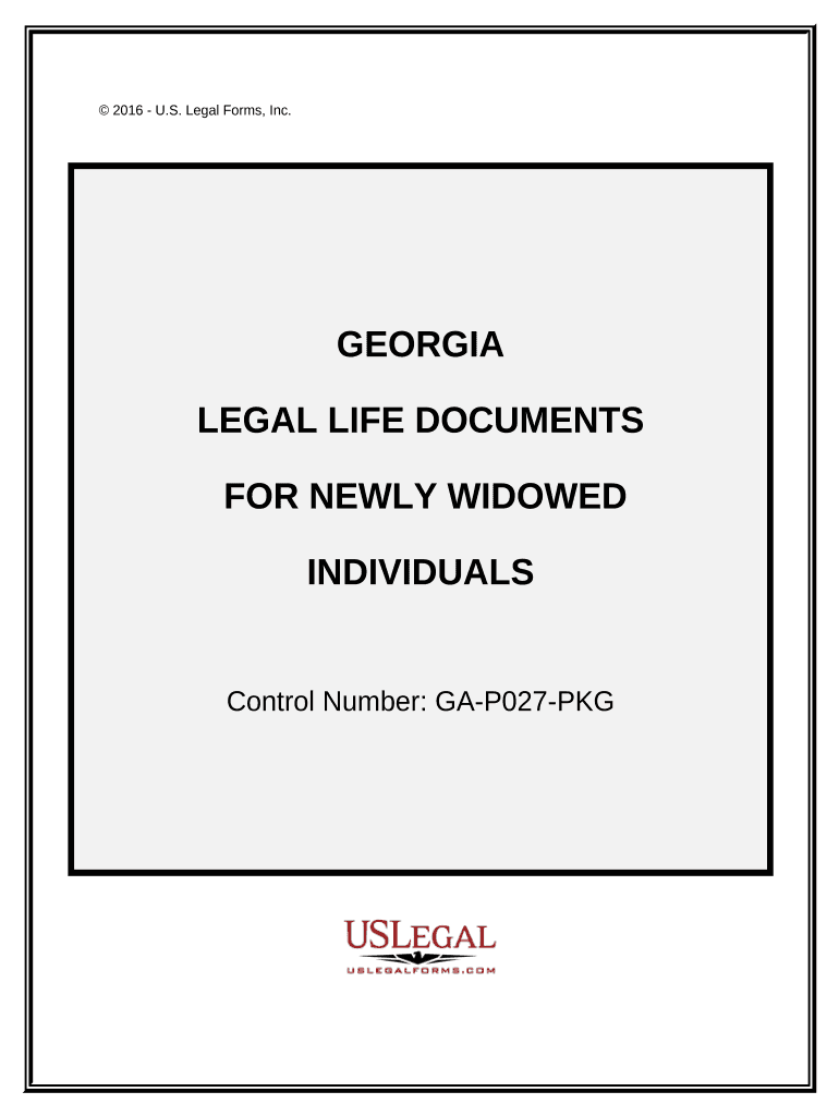 Newly Widowed Individuals Package - Georgia Preview on Page 1.