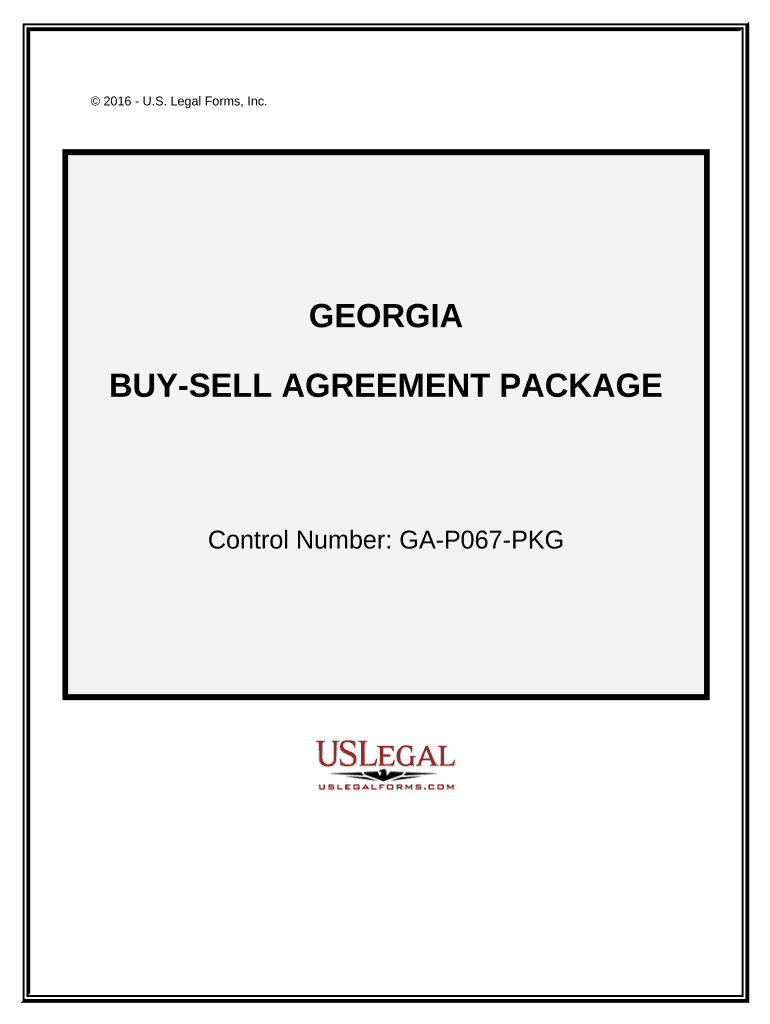 Buy Sell Agreement Package - Georgia Preview on Page 1.