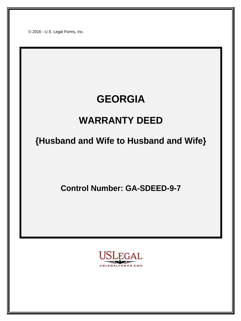 Warranty Deed - Husband and Wife to Husband and Wife - Georgia Preview on Page 1