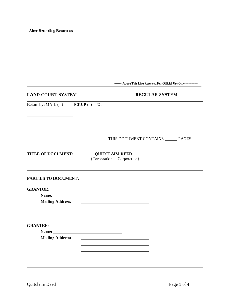 quitclaim deed Preview on Page 1