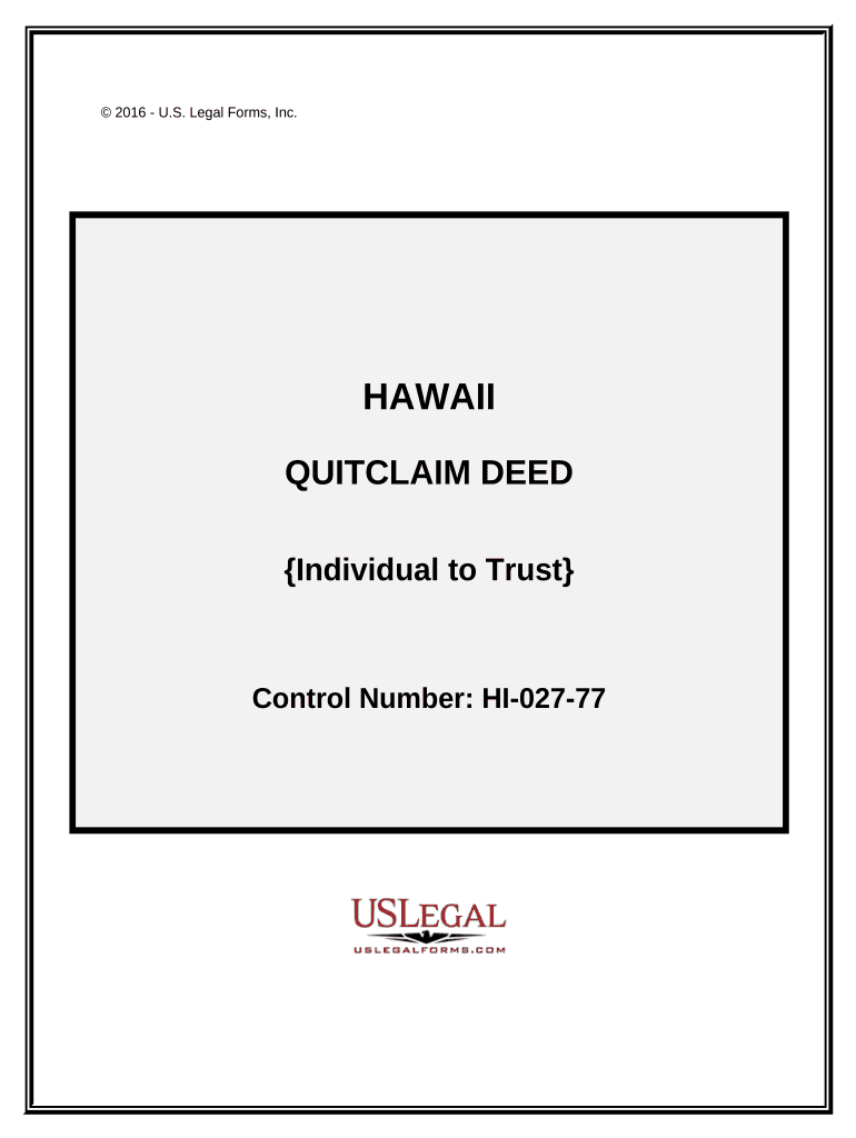 hawaii quitclaim deed Preview on Page 1