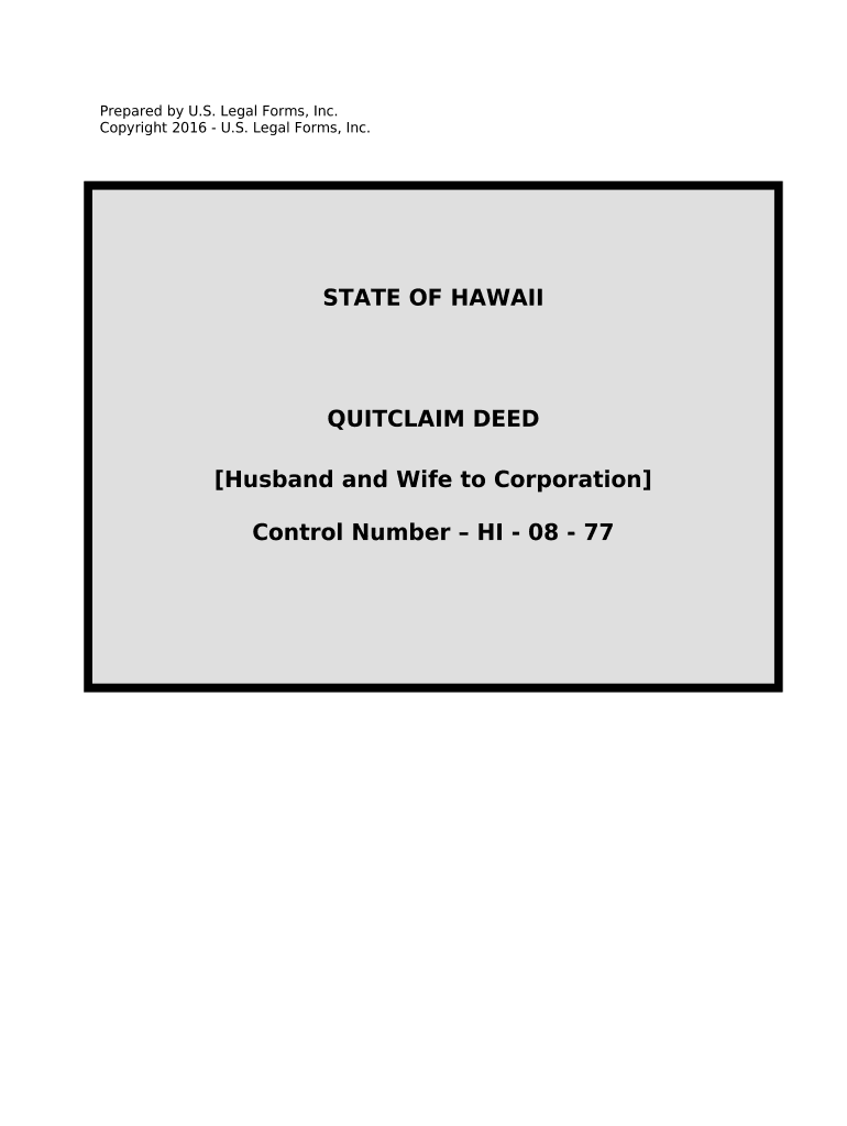 hawaii quitclaim deed Preview on Page 1