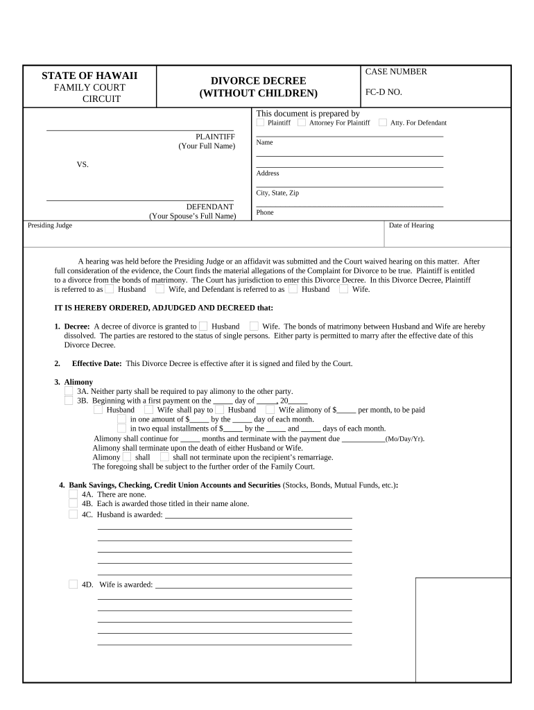 Copy Of Divorce Papers