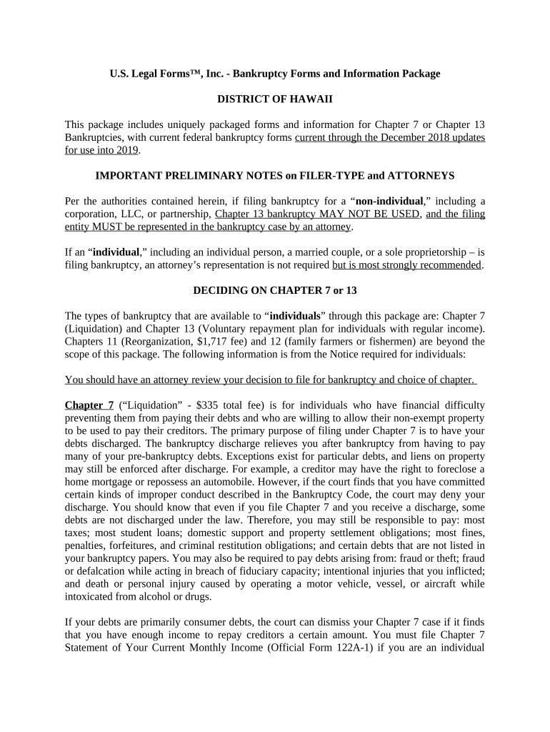 hawaii bankruptcy Preview on Page 1.