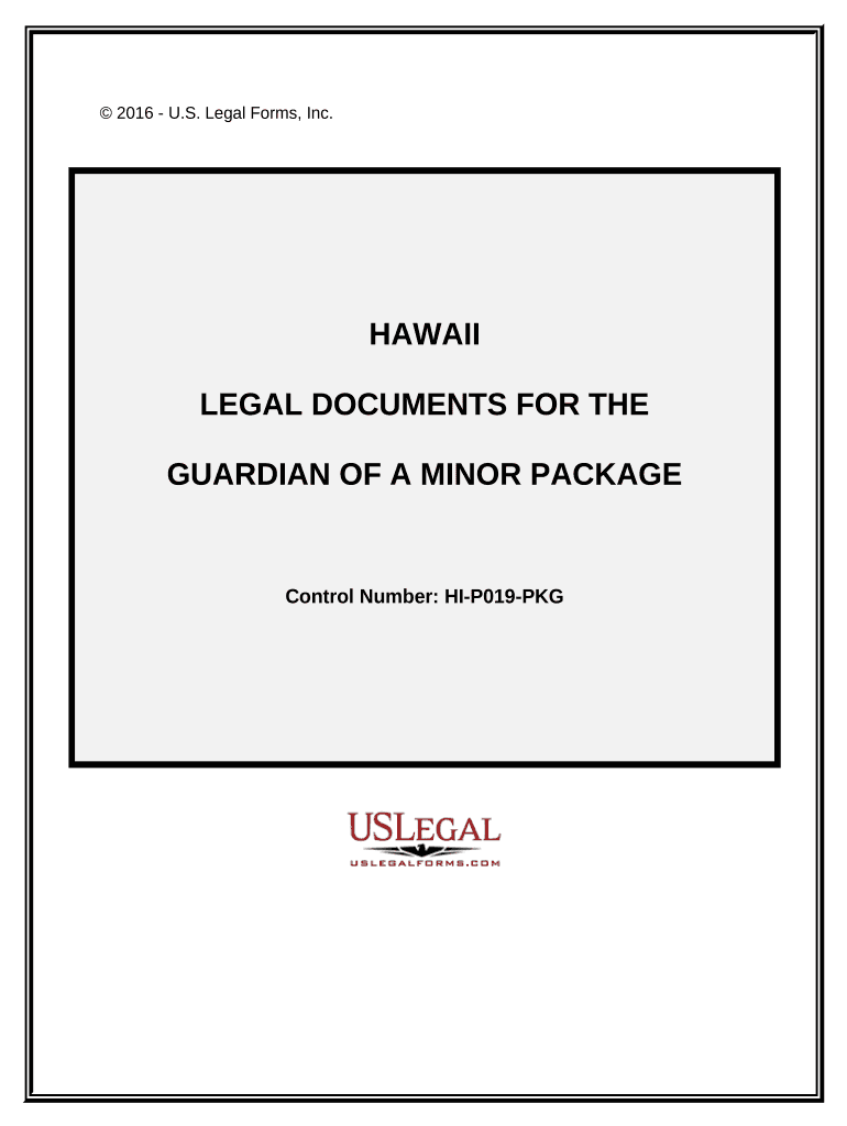 Legal Documents for the Guardian of a Minor Package - Hawaii Preview on Page 1