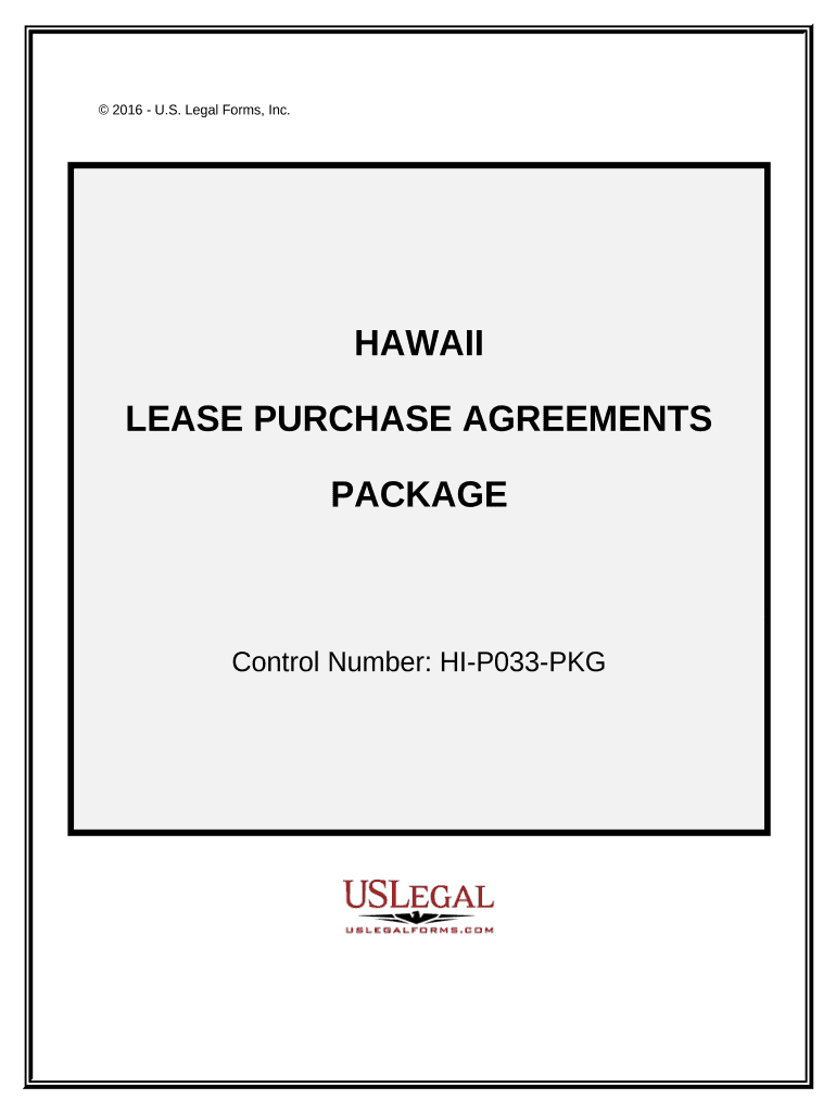 Lease Purchase Agreements Package - Hawaii Preview on Page 1