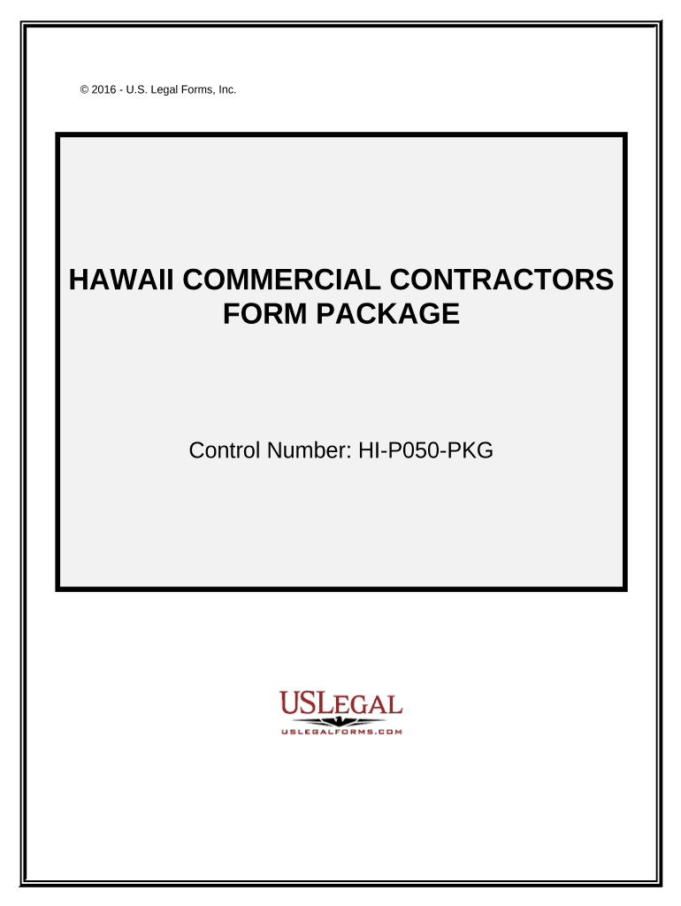 Commercial Contractor Package - Hawaii Preview on Page 1