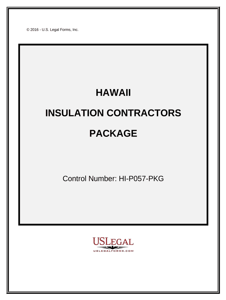 Insulation Contractor Package - Hawaii Preview on Page 1