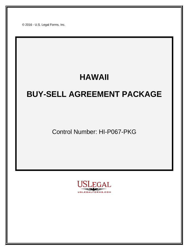 Buy Sell Agreement Package - Hawaii Preview on Page 1.