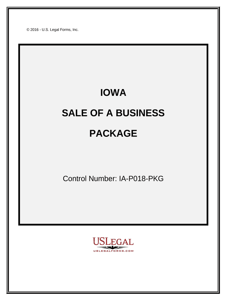 Sale of a Business Package - Iowa Preview on Page 1