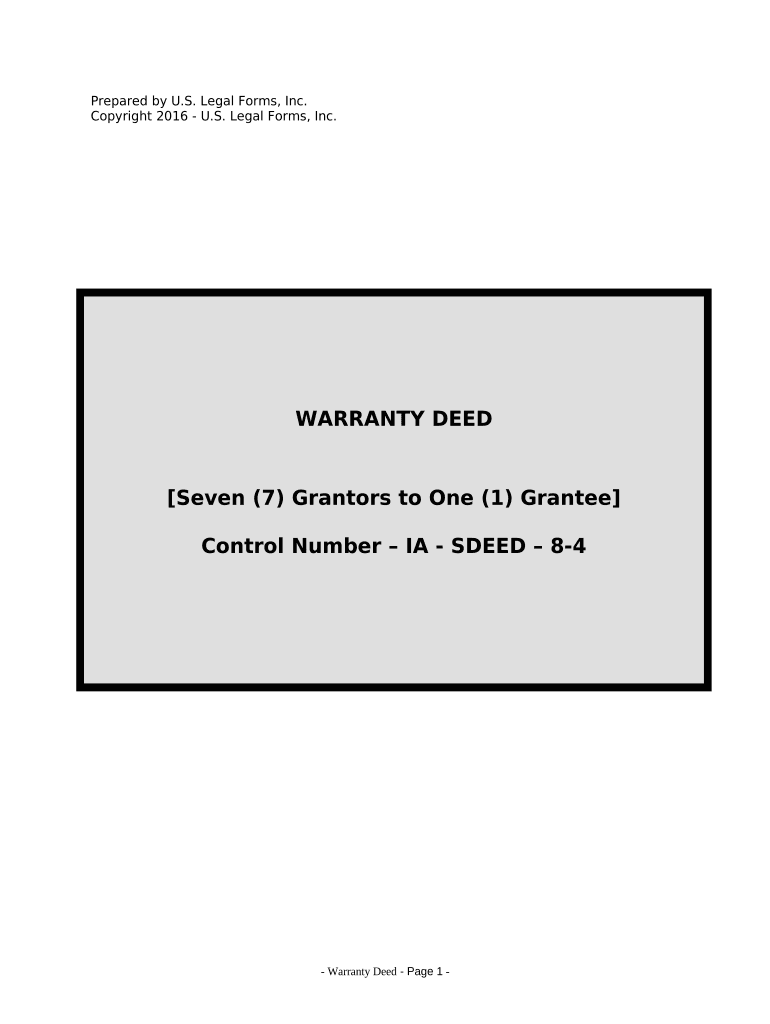 warranty deed iowa Preview on Page 1