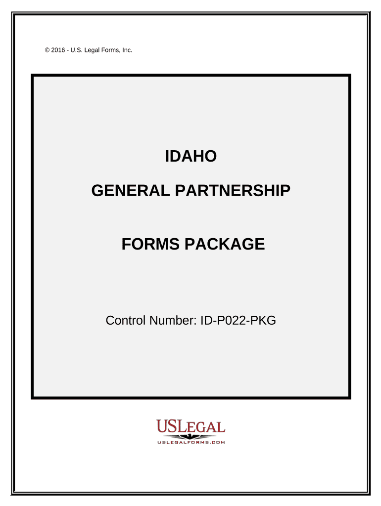 General Partnership Package - Idaho Preview on Page 1.