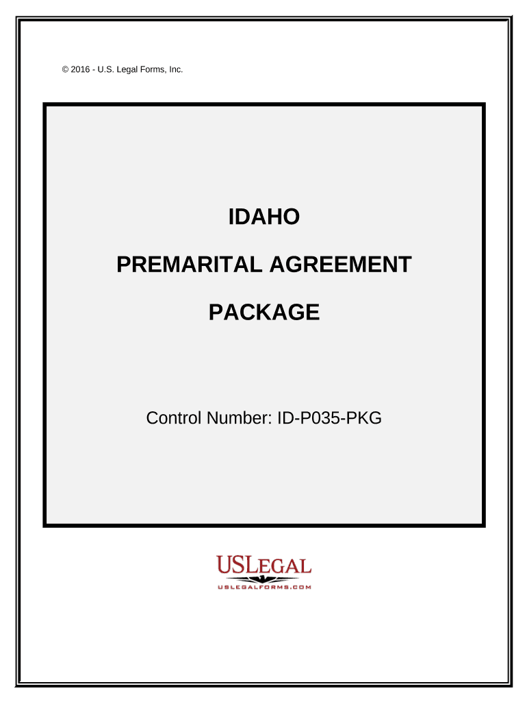 Premarital Agreements Package - Idaho Preview on Page 1.