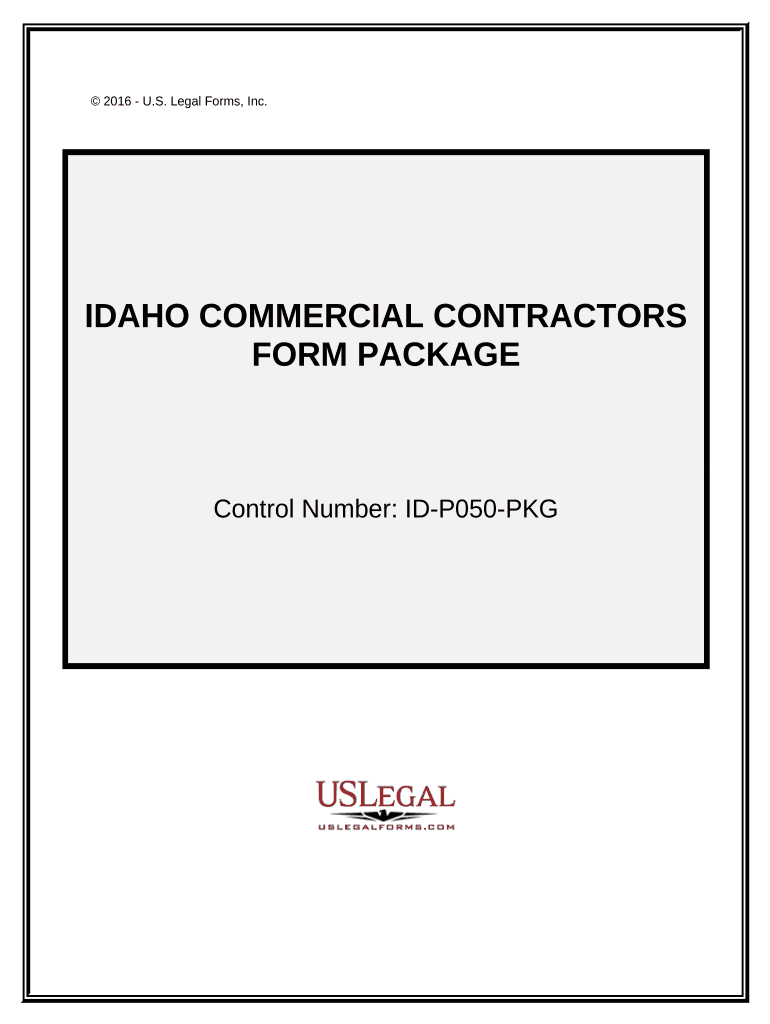 Commercial Contractor Package - Idaho Preview on Page 1.